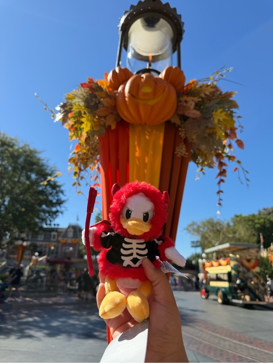 Disney Accessories - Red Devil Skeleton Halloween Donald Duck Plush keychain